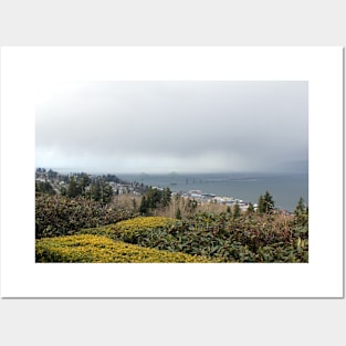 view from the Astoria Column Astoria–Megler Bridge 3 Posters and Art